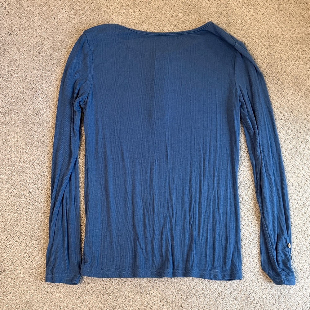 Women's Ribbed LS Henley - Picture 12 of 12